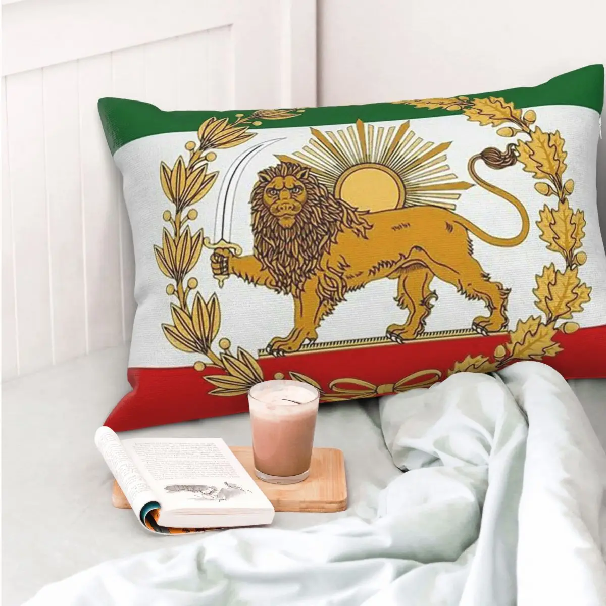Flag Of Iran Iranian Rectangle Pillowcase Cushion Cover Decorative Bedroom Bed Home Comfort Throw Pillow