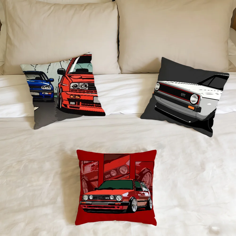 G-Golf G-GTI-ES V-VW-ES Car cushion cover Home Office Birthday Anniversary Gifts Soft Skin Friendly Cushion Cover