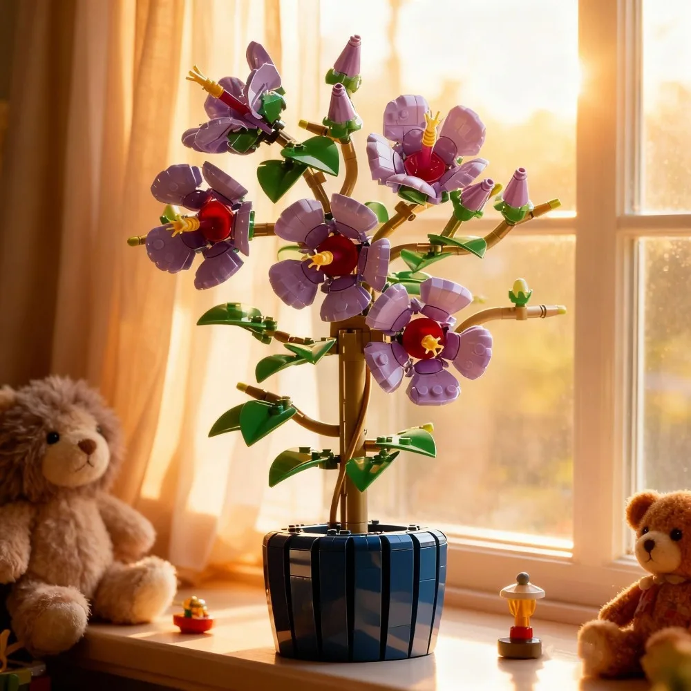 

GSF components in the Floral Series with Lotus Flowers Wild Flowers Potted Plants Home Decorations Adult Assembly Sets and Gift