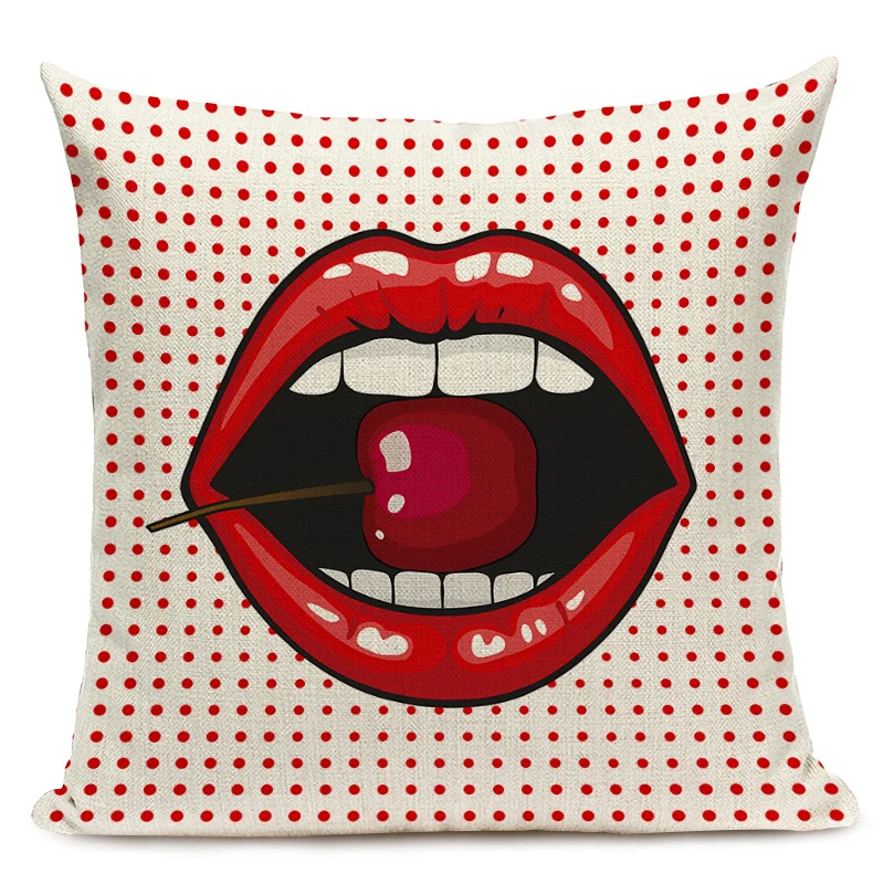 American Anime Pop Art Printing Cushion Cover Home Sofa Decor Pillowcase Car Seat Decorative Pillow Case Capa Almofada