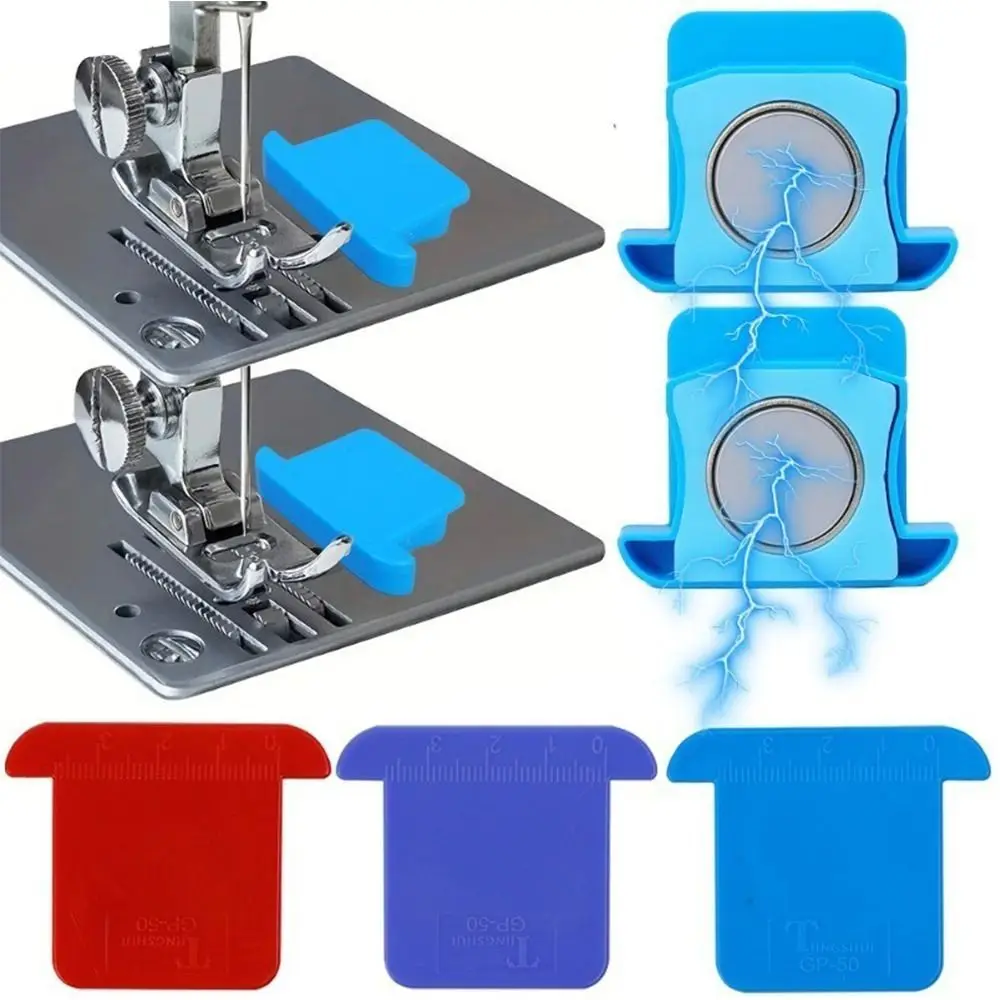 Durable Anti-Slip Grip Sewing Magnetic Seam Guide Anti-Curling with Scale Sewing Machine Guide DIY Crafts Locking Sewing Ruler