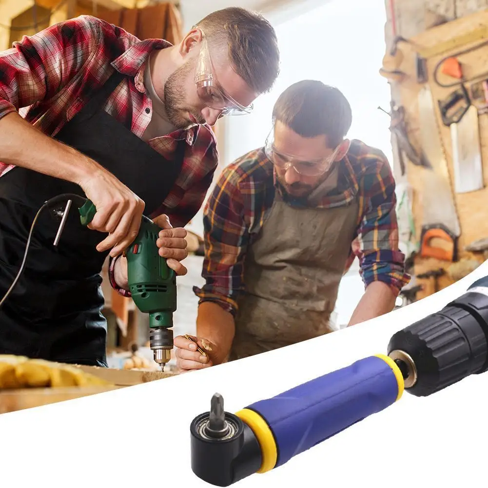 

1/4 дюйма 90 ° Угловая насадка под прямым углом, универсальное угловое устройство на 90 градусов, экономичная отвертка, адаптер, вращающийся