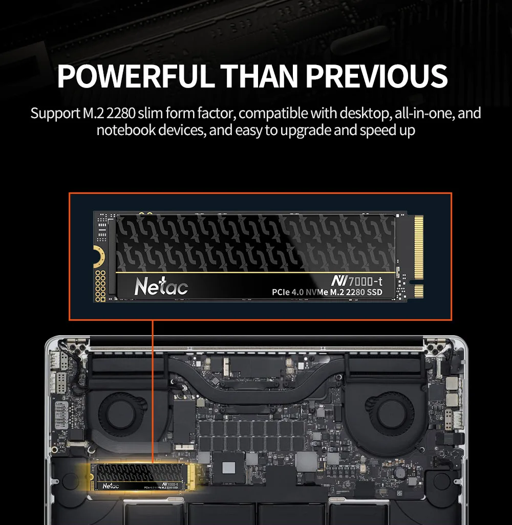 Netac SSD 1TB 2TB SSD NVMe M2 4TB 512GB PCIe 4.0 X4 M.2 2280 Festplatte Interne Solid-State-Laufwerke NVME SSD für PS5 Laptop NV7000t – Detail 6