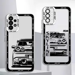 JDM Sports Cars phone Case for Samsung A11 A12 A13 A14 A15 A23 4G 5G A24 4G A25 A33 A34 A53 A54 A35 A55 5G
