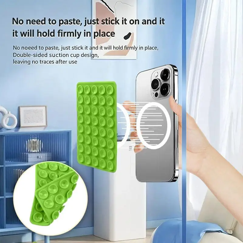 

1PC Double-Sided Silicone Suction Pad Adhesive Backed Mobile Phone Holder Fixed Pad Sucker Cup for Device Fixation