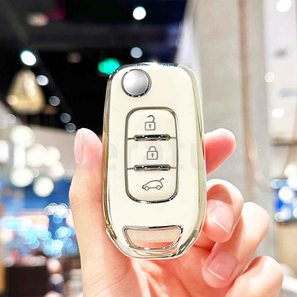 Para renault sandero stepway kadjar captur megane logan clio 5 arcana tpu carro flip chave caso capa keyless fob escudo acessórios