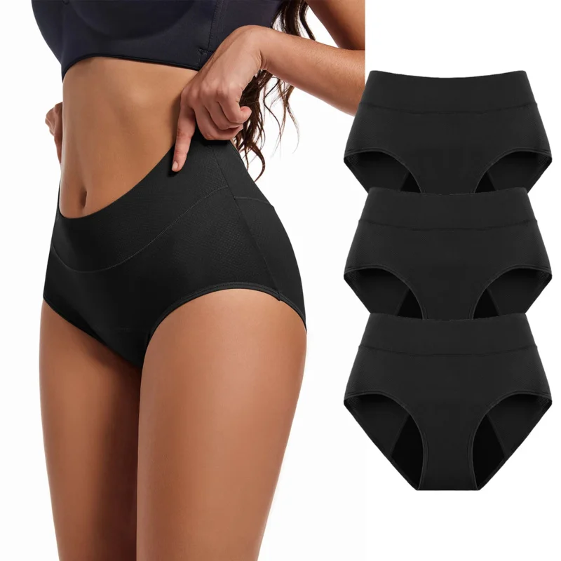 Mutandine da donna Confortevole biancheria intima fisiologica Assorbimento Slip a prova di perdite Mutande mestruali in cotone