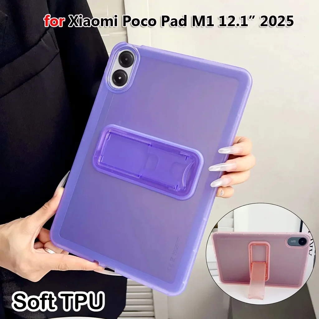 Soft TPU KickStand Tablet Case for MI Poco Pad M1 X1 8/7 Pro 11.2 Redmi Pad 2 Pro 12.1 