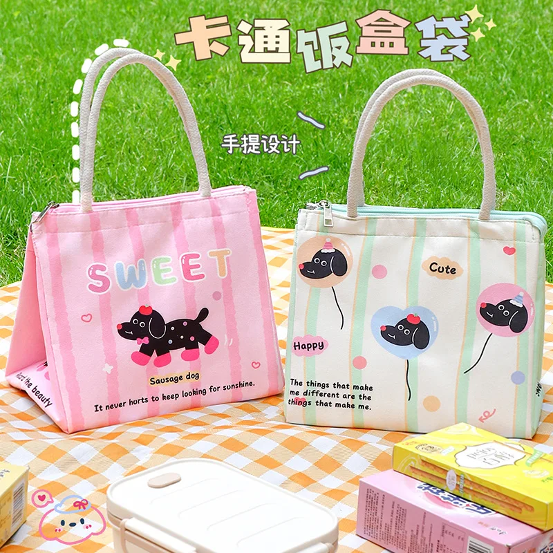 

Cute Lunch Box Bag Office Worker Student Portable Aluminum Foil Insulation LunchPortable Large Capacity