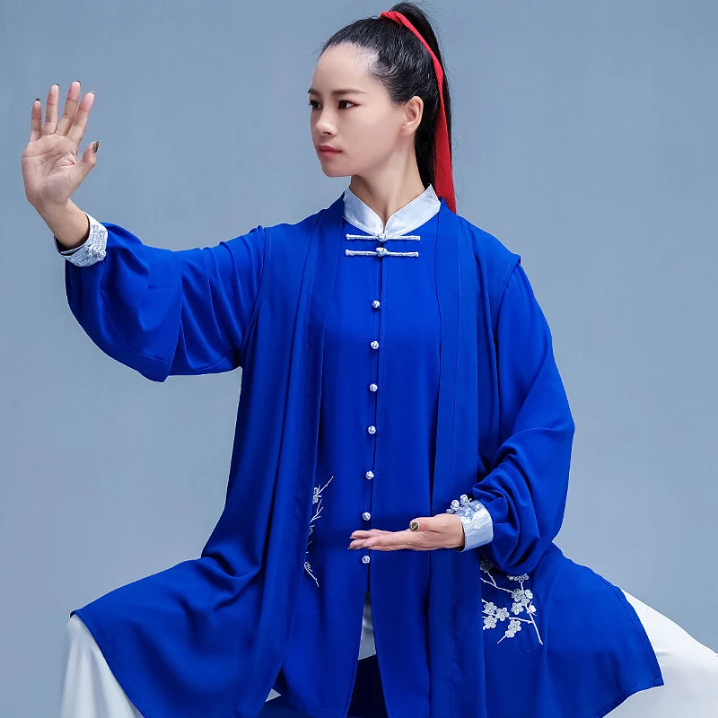 Chen Style Embroidered 3-Piece Tai Chi Outfit for Wushu Competition & Performance (Unisex Flowy Suit)