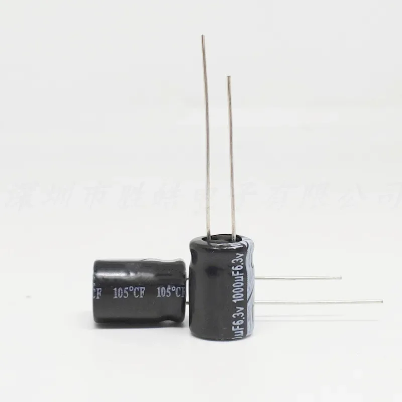 Capacitor de Placa Mãe Série Baixa Impedância, Alta Qualidade, 6.3V1000UF, 10x12.5mm, 6.3V1000UF, 5-50Pcs