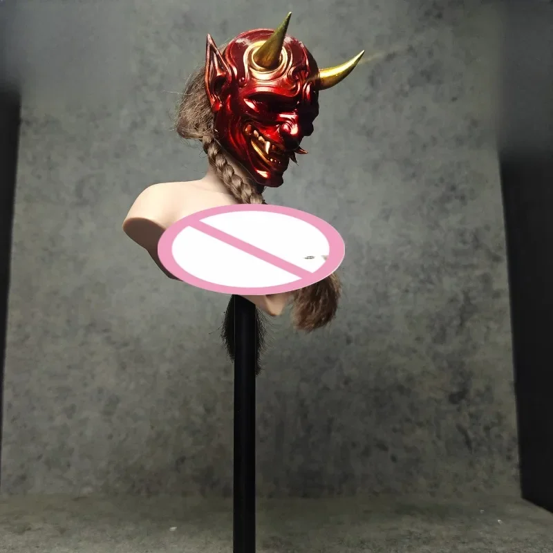 1/6 Männliche und Weibliche Soldatenfiguren Japanische Prajna Fang Shogunate Geisterkrieger-Maske Modell-Zubehör für Actionfiguren-Dekoration – Detail 5