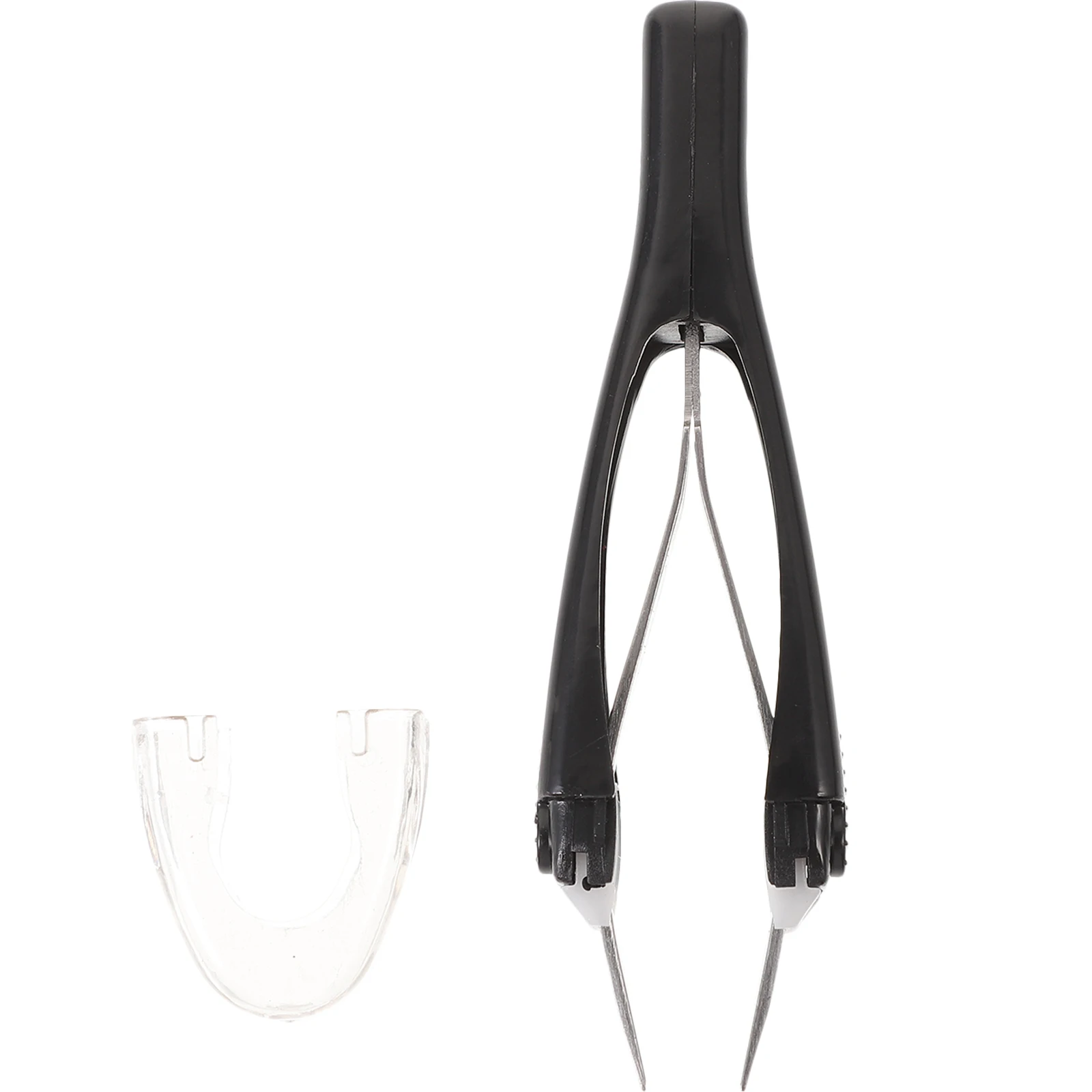 

Automatic Eyebrow Tweezer Retractable Tips Ergonomic Black Travel Precision Stainless Steel Professional Beauty Tool Eyebrow
