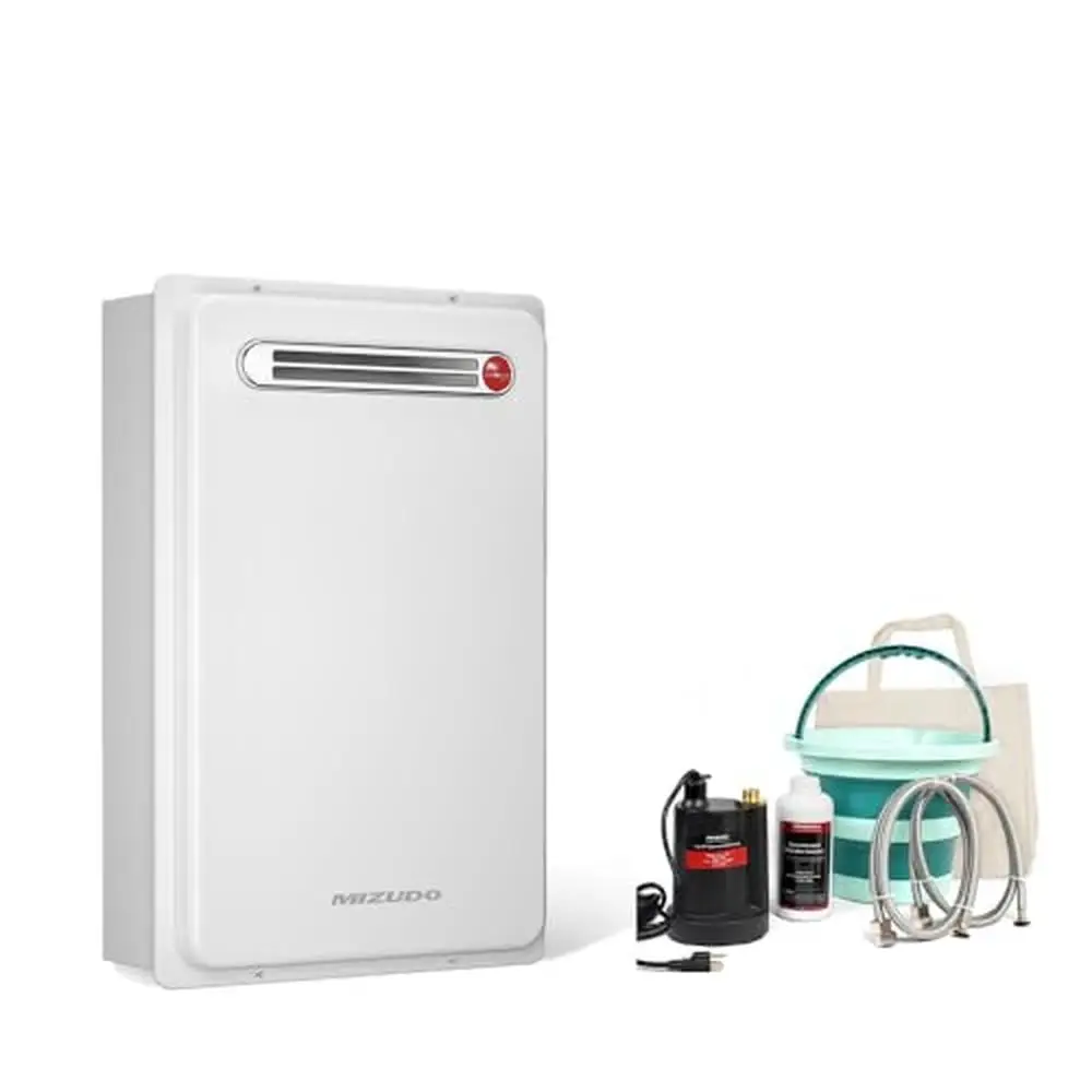 Portable Propane Gas Tankless Water Heater 5.1 GPM 120,000 BTU Outdoor Shower Camping Kit