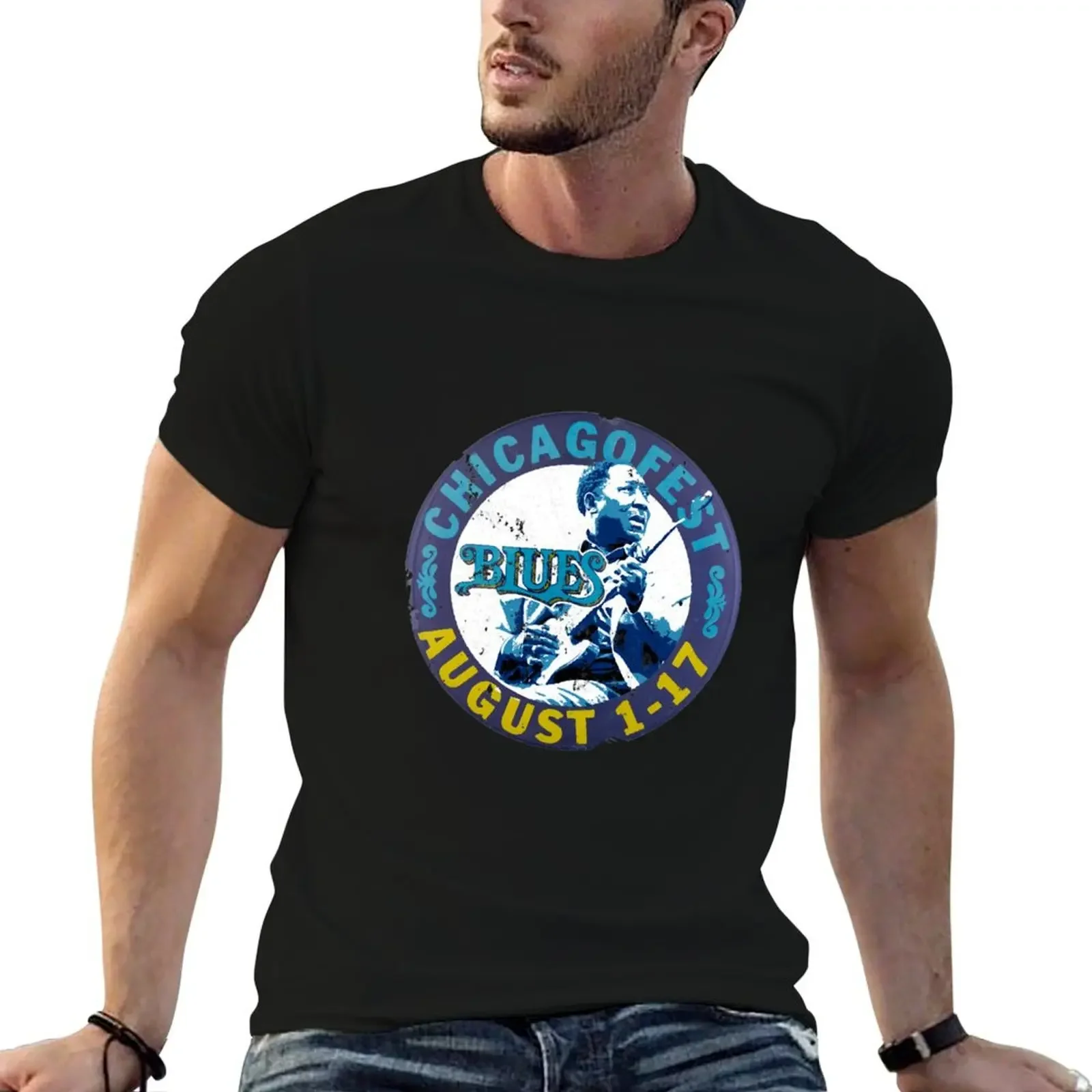 

Chi.ca.gofest_Blues T-Shirt blanks tops cotton t shirt men