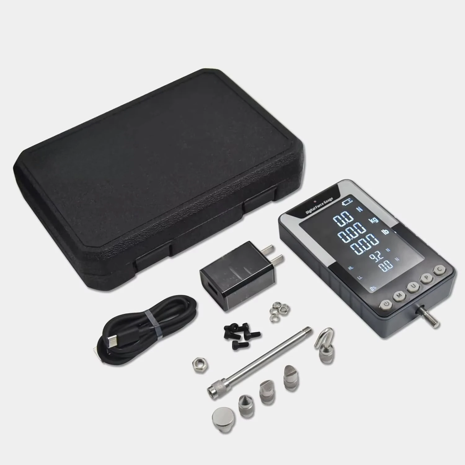 DF-1000 Digital Force Gauge Push Pull Force Tester Dynamometer 1000N/100KG/220Lb