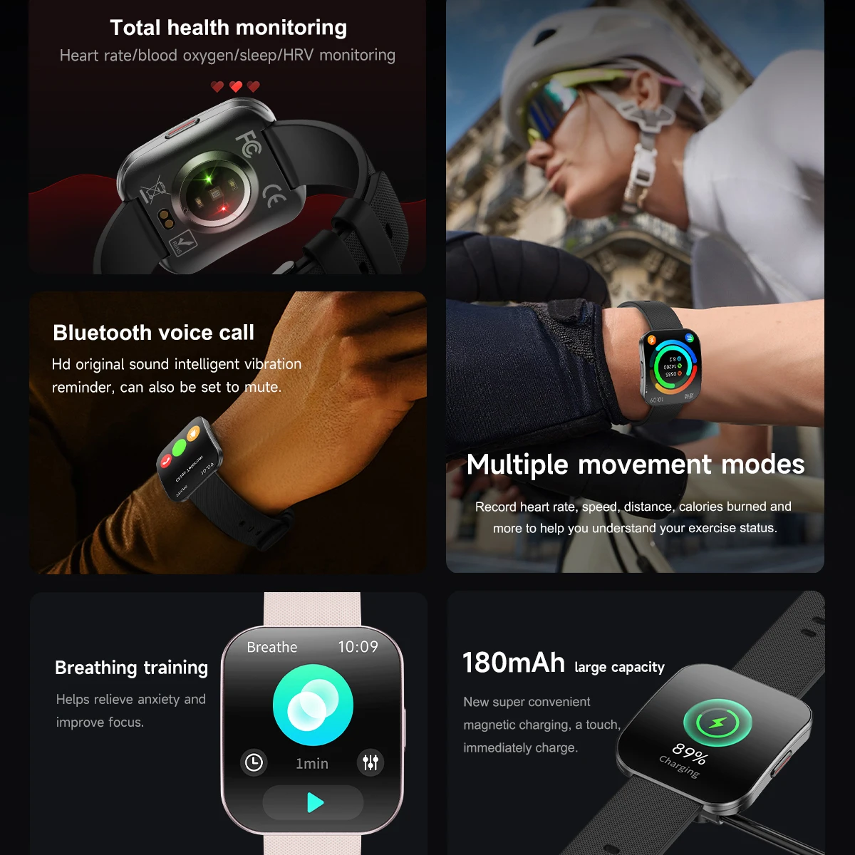 Amoled Ultra-thin Curved Waterproof Smartwatch Women Blue Tooth Call Smart Watch Men Sleep 24h Heart Rate Health Monitor Sports