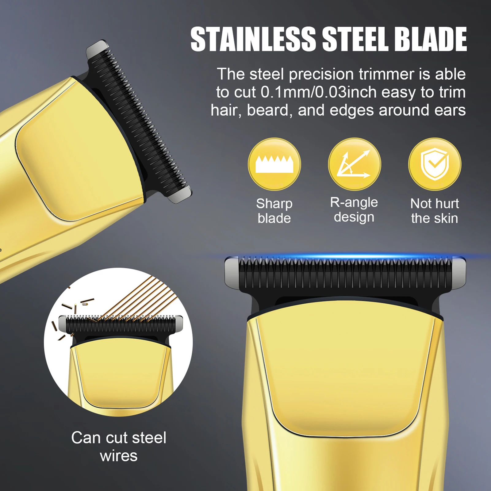 HIENA Cordless Hair Clipper Professional Electric Carving Hair Trimmer Set Barber Salon Hairdressing Cutting Shaver Beard Razors