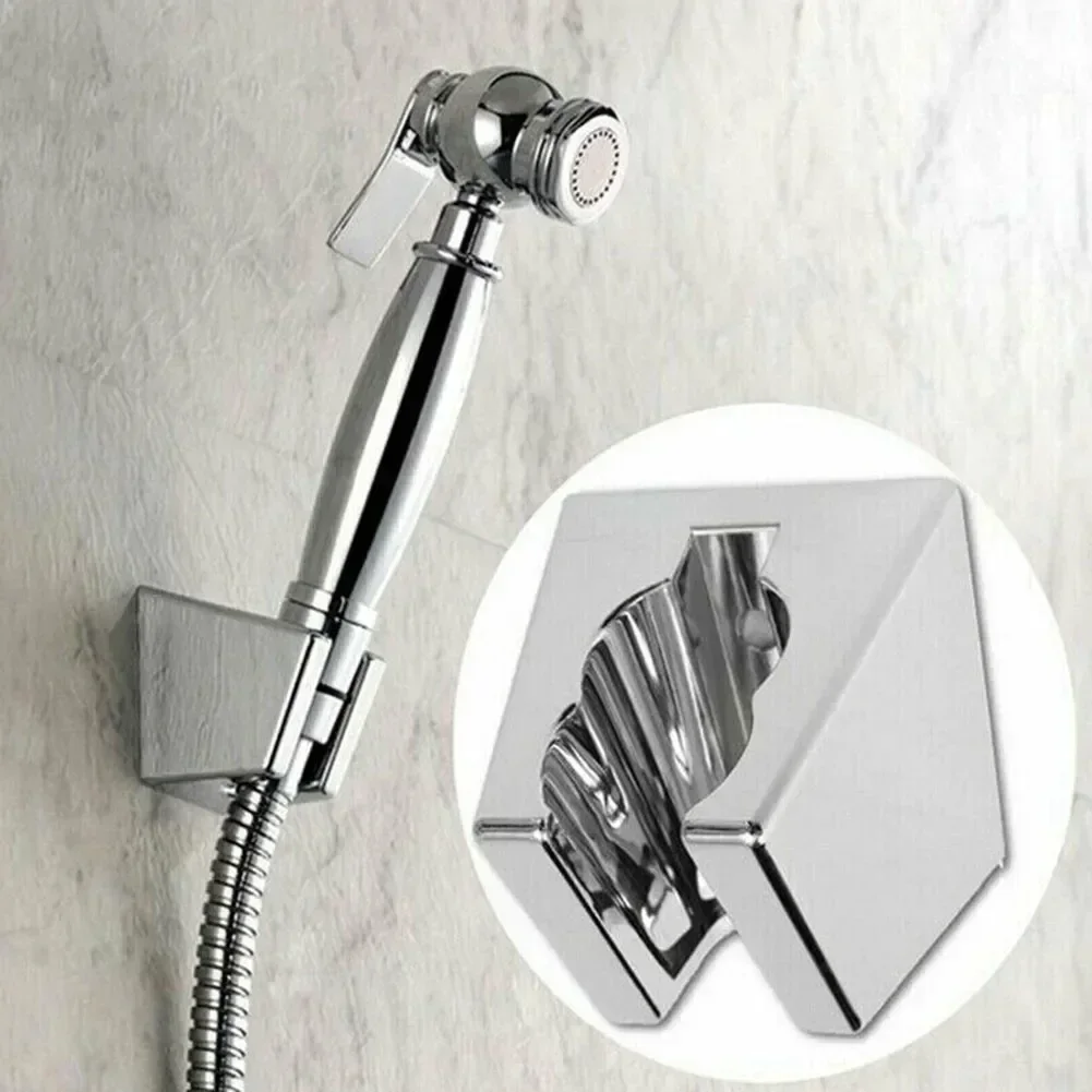 Shower Head Holder For Bothroom Adjustable Bathroom Shower Handset Holder 4.8*4.8*3cm Head Chrome Wall Mount Bracket