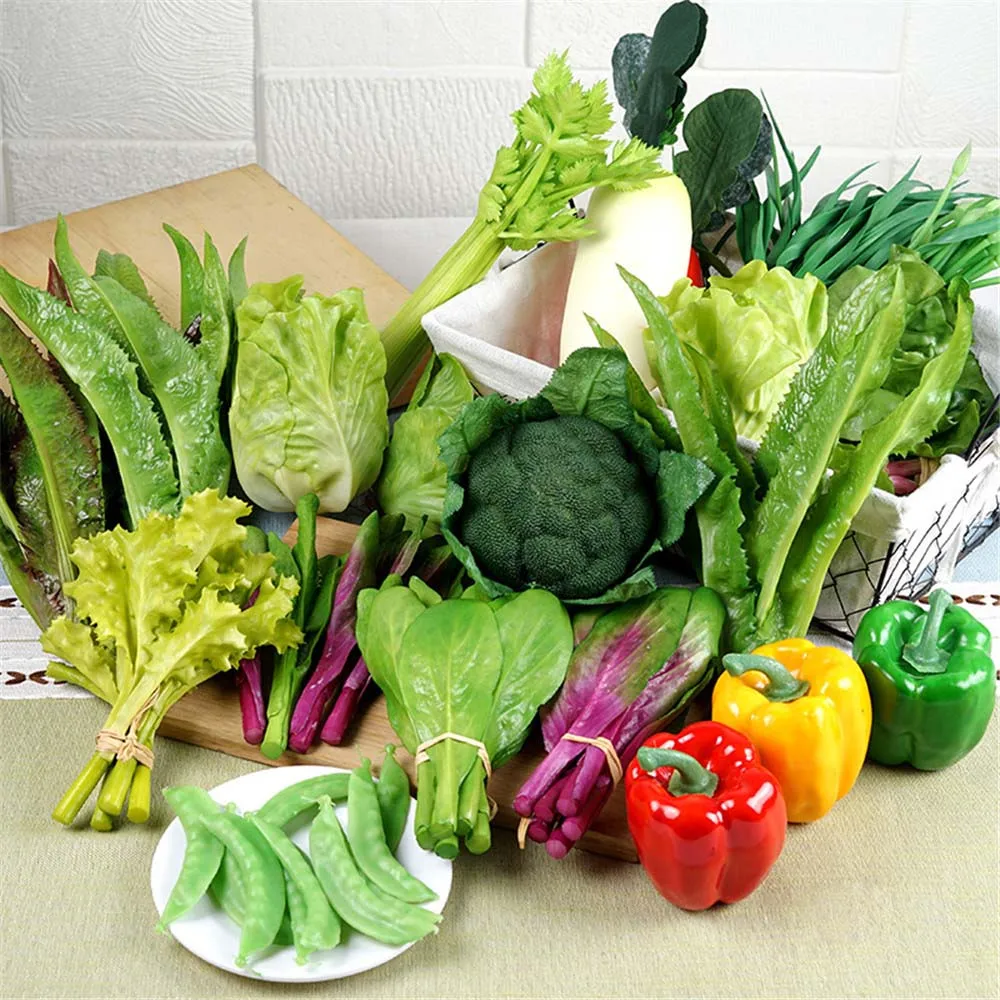 Pakchoi Celery potato pepper onion garlic bitter melon eggplant cucumber mushroom carrot bean fake Artificial Vegetables