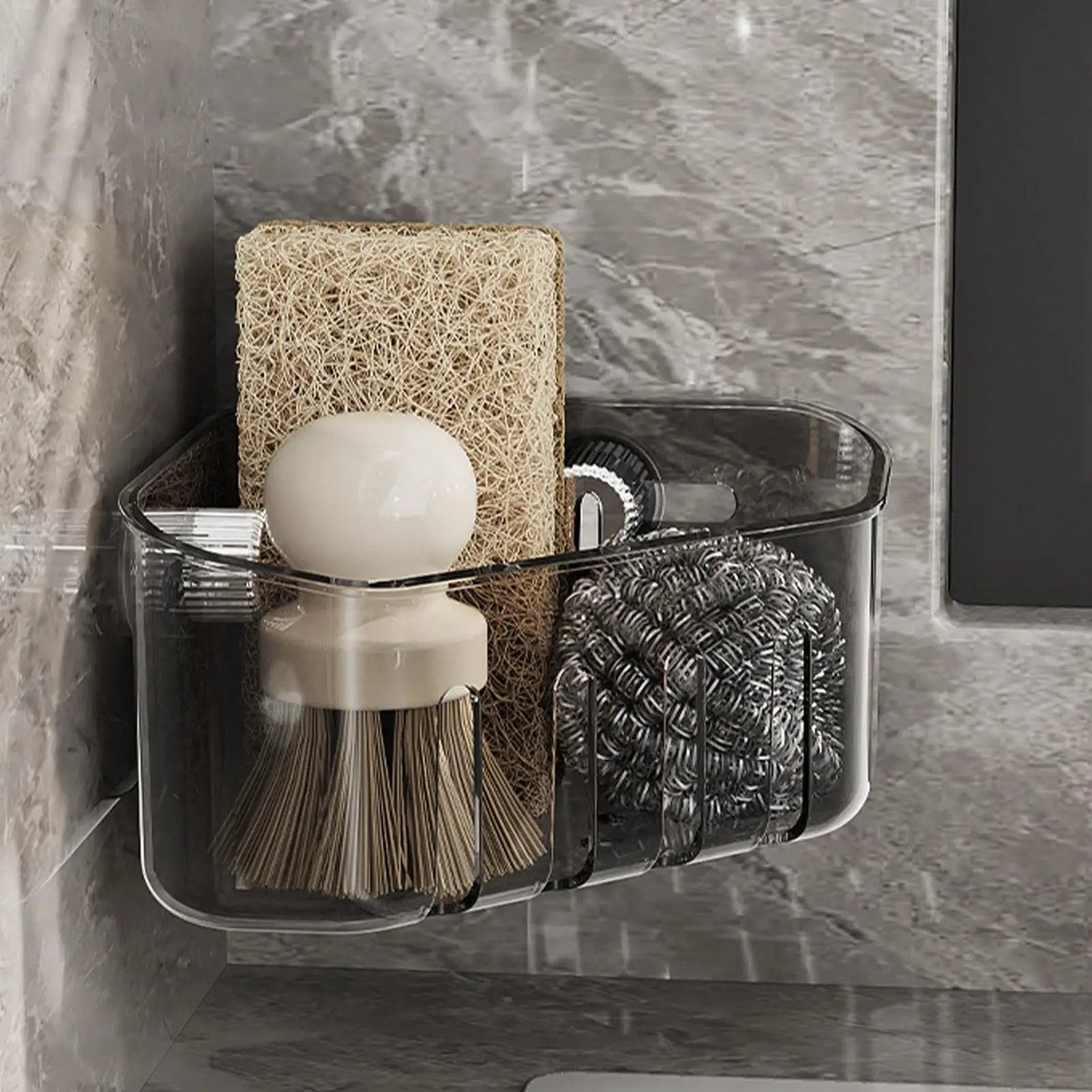 

Держатель для кухонной губки для раковины, угловой сито для раковины, кухонная сливная корзина, присоска, уловитель еды, органайзер для хранения для дома