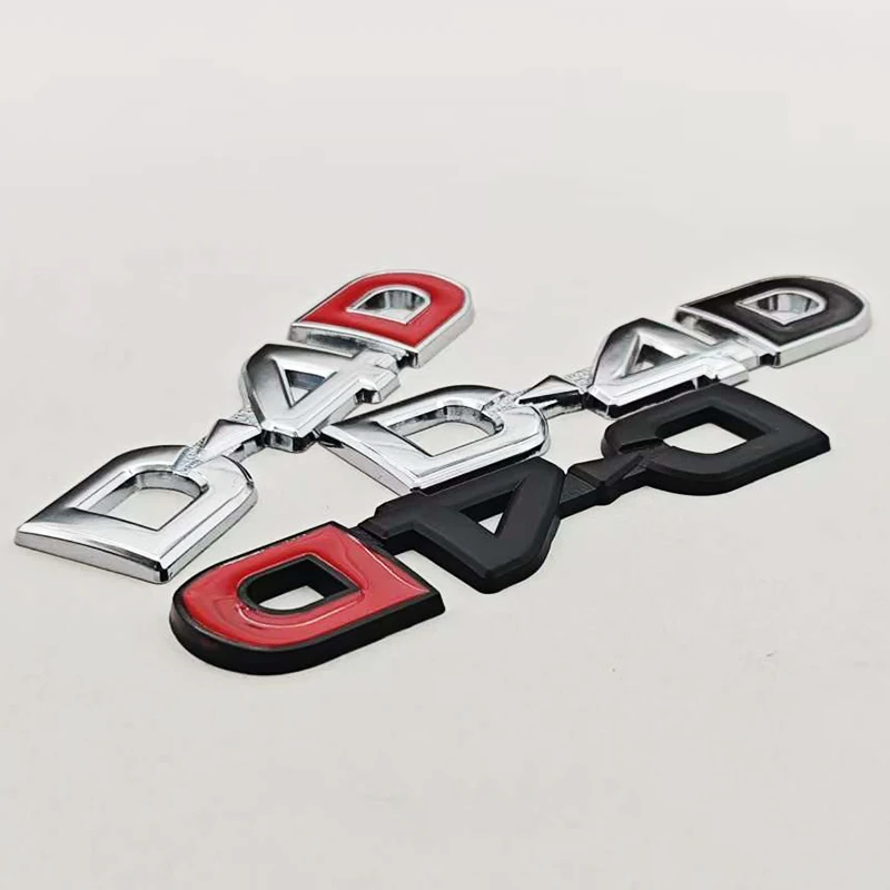 3D Metal Car Letters Logo D4D Badge Trunk Fender Emblem Sticker For Toyota Yaris Corolla Avensis Land Cruiser Hilux Accessories 5