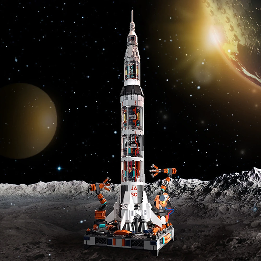 تكنيك صاروخ الفضاء اللبنات مكوك الفضاء وحدات بناء صاروخ التجمع نموذج الأولاد بناء الالعاب العملاقة مجموعة الهدايا #1