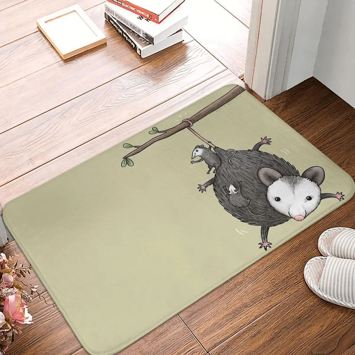 Possum Didelphinae Mouse Bathroom Mat Opossums Family Doormat Kitchen Carpet Balcony Rug Home Decoration