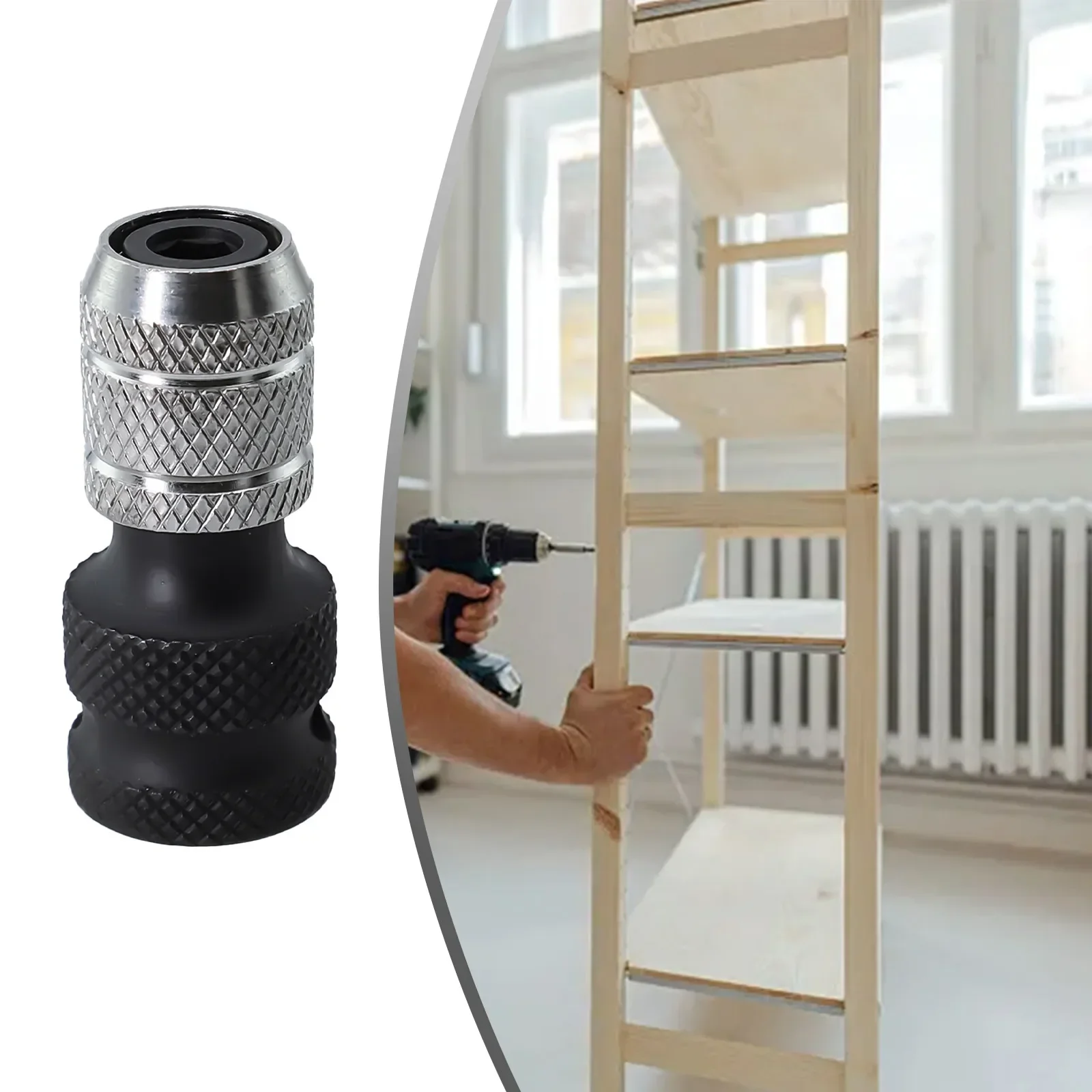 Adapter Socket Adapter Quick Release Humanized Design Wear resistant Crimped Head 1 2 Inch Drive To 1 4 Inch Hex