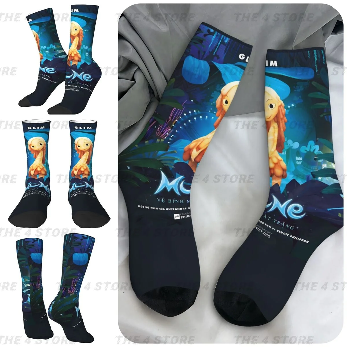 

Mune, Le Gardien De La Lune High elasticity polyester fiber Men and Women printing Socks, throughout the year Dressing Gift