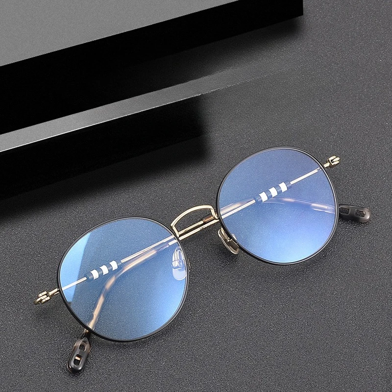

Retro Ultra-light Round Titanium Screwless Myopia men Glasses Frame AEV-C03XY Anti-blue Light for Women Prescription Eyewear