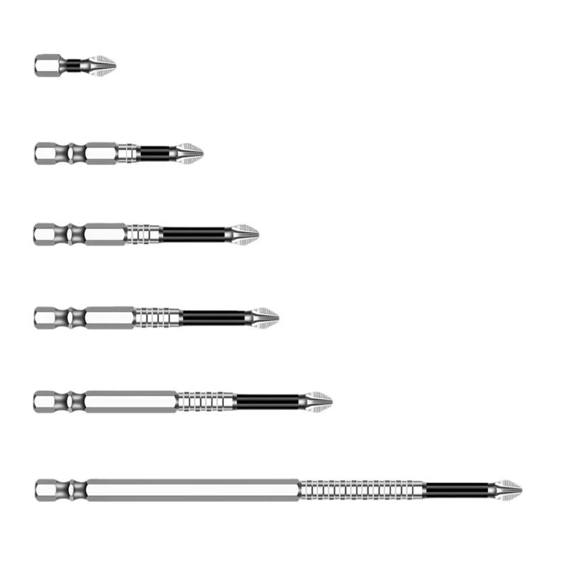 

6pcs скрещивает головные антислипные биты отвертки
