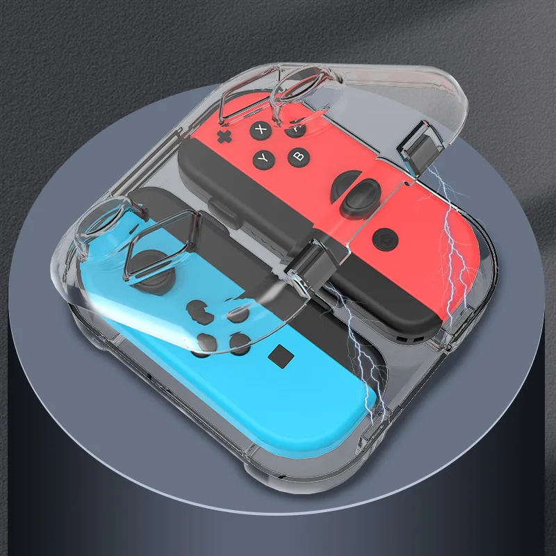 For  switch joy_con left and right handle protective case can be equipped with a PC transparent crystal case suitable for OELD