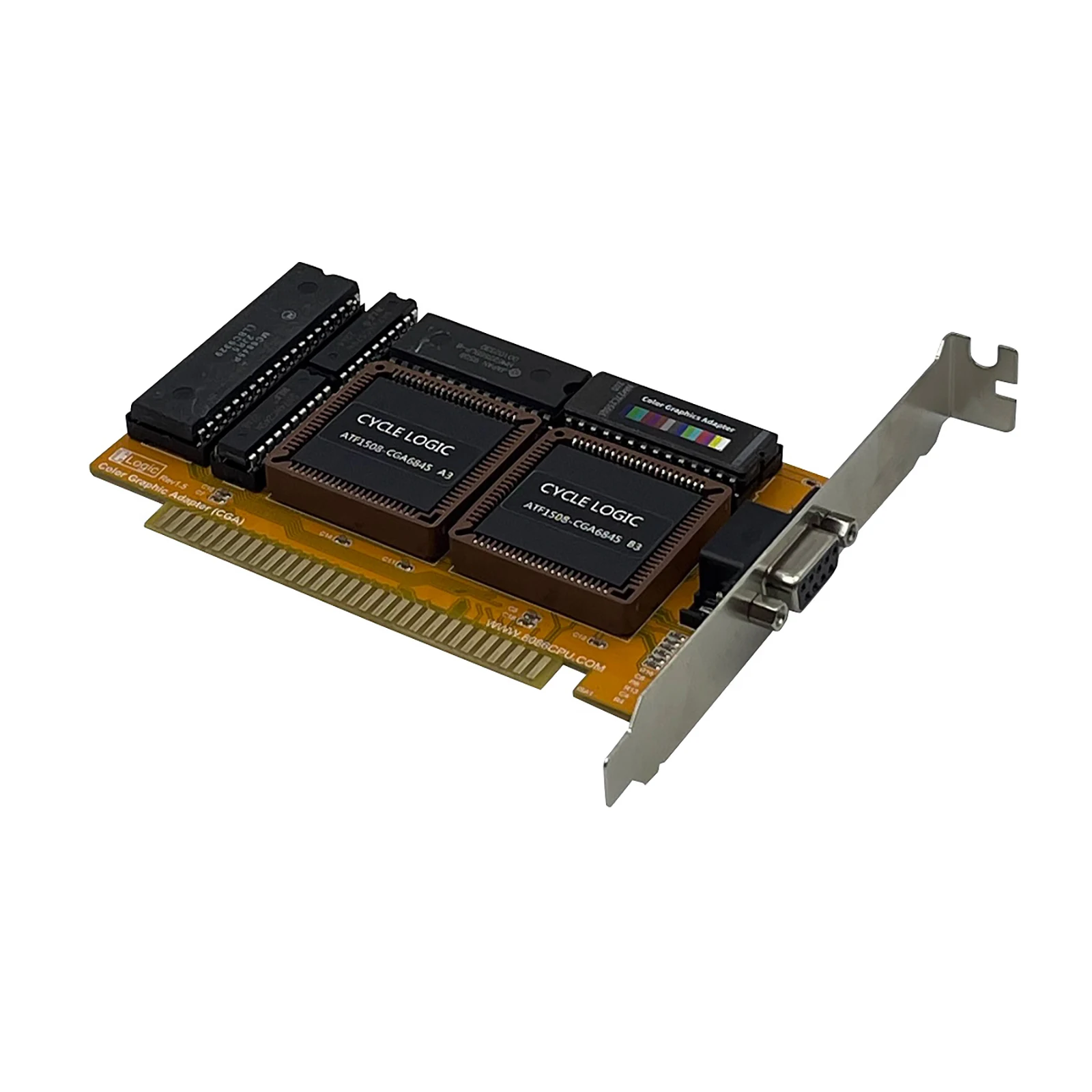 CGA Graphics Card with ISA Interface for IBM PC CGA Vintage Card 6845 Graphics Card 16Kb 6845 Color Graphic Adapter ISA