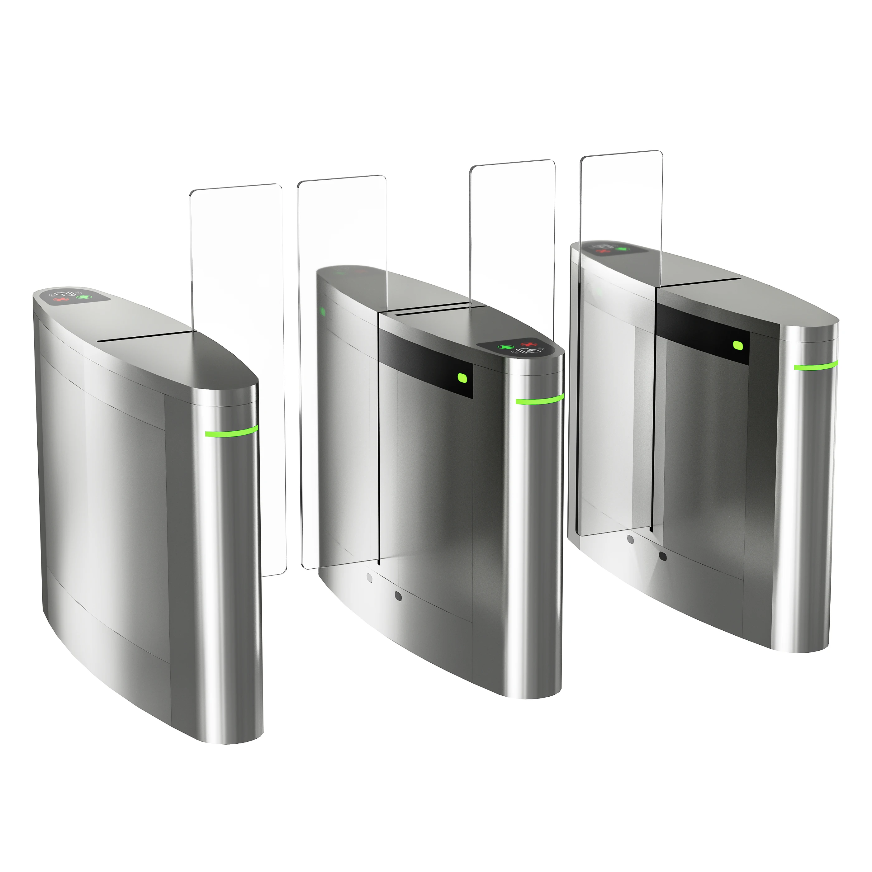 Security Entrance Scan System Sliding Turnstile Security Swing Barrier Gate for  Lobby Economical Automatic Access