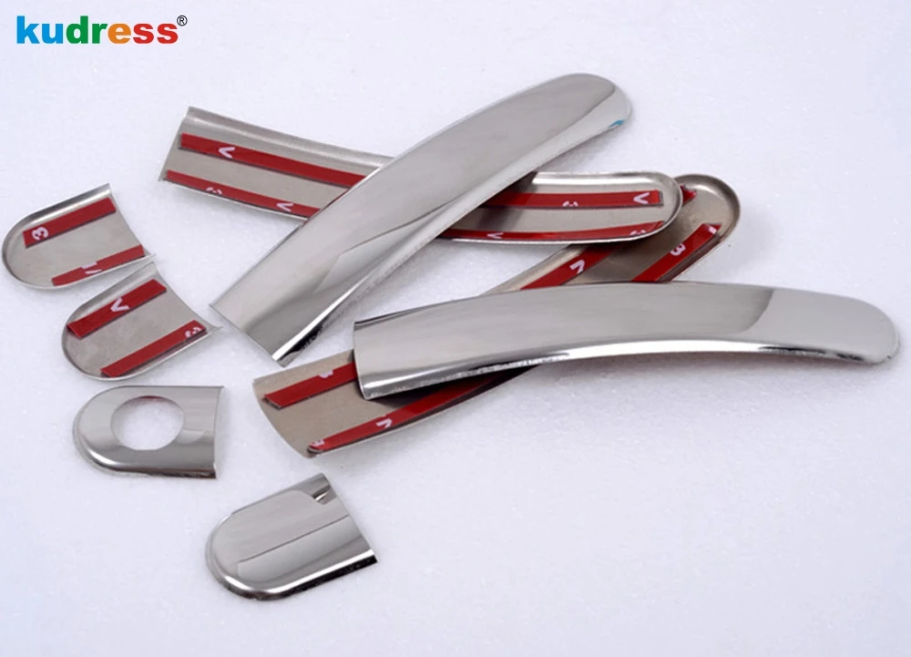 For VW For Volkswagen Golf 4 Jetta4 Mk4 Passat B5 Bora polo  skoda octavia 4pcs Stainless Steel Chrome Door Handle Cover
