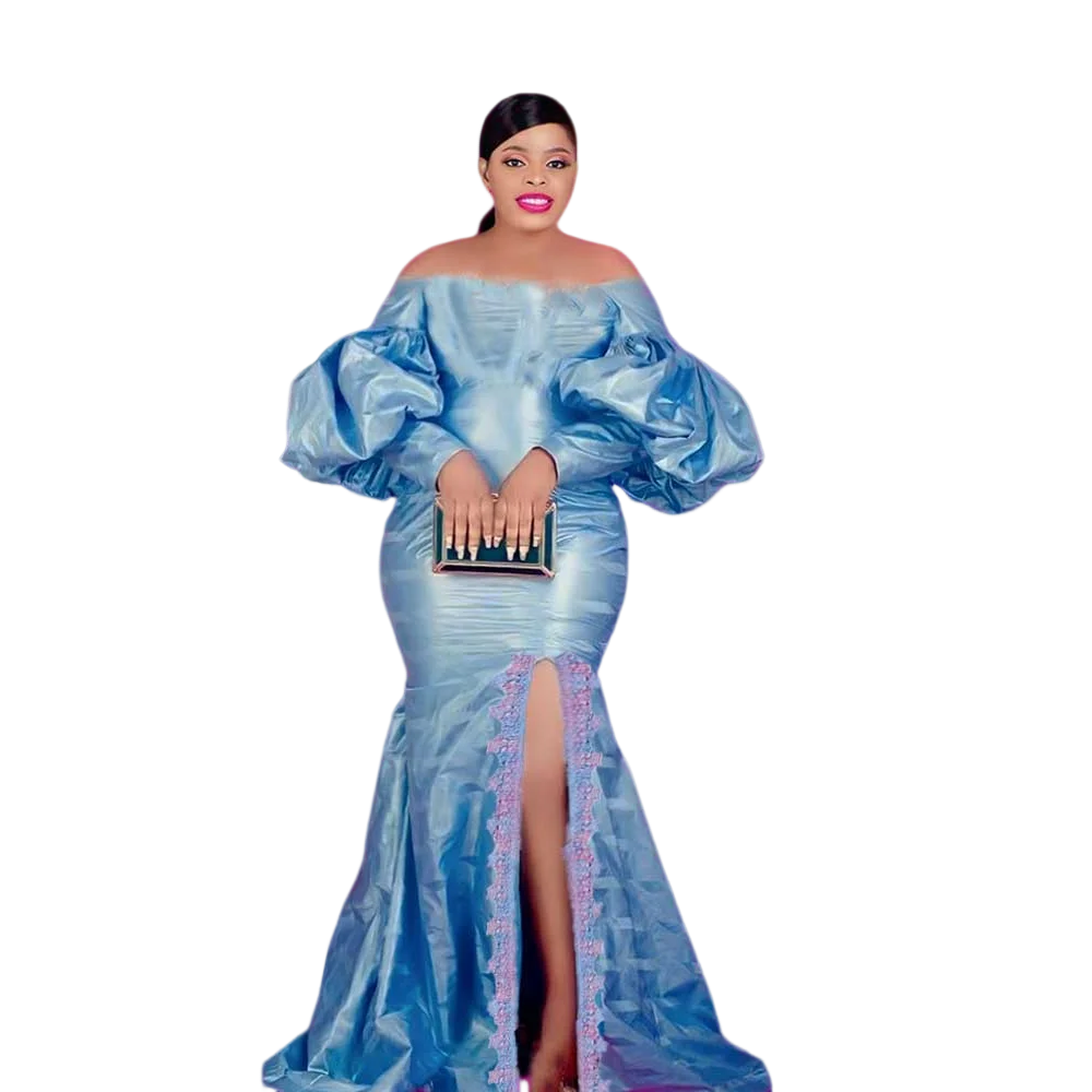 

African Bazan Style Custom New Robe Print Elegant Classic Plus Size Fit Four Seasons Evening Gown