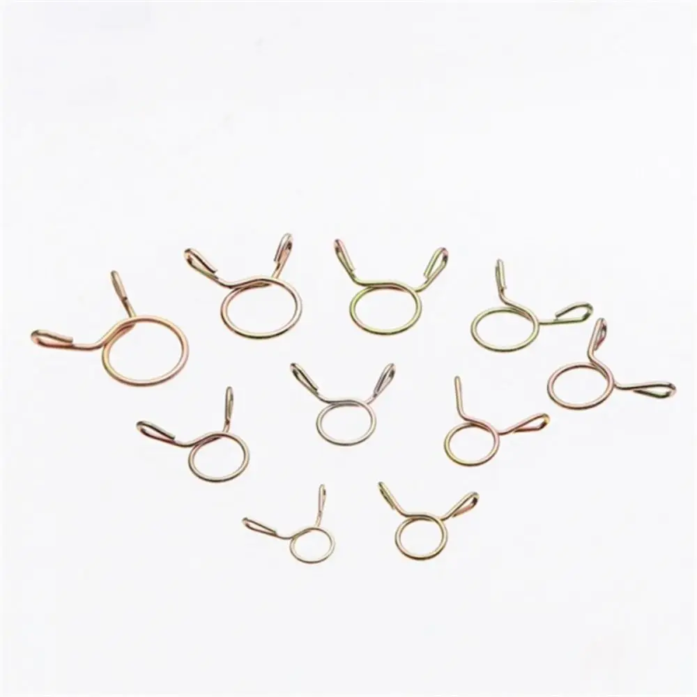 10Pcs 5-31MM Hose Clamp Air Tubing Fixed Pipe Clip Zinc Plated Assortment Kit Spring Hoop