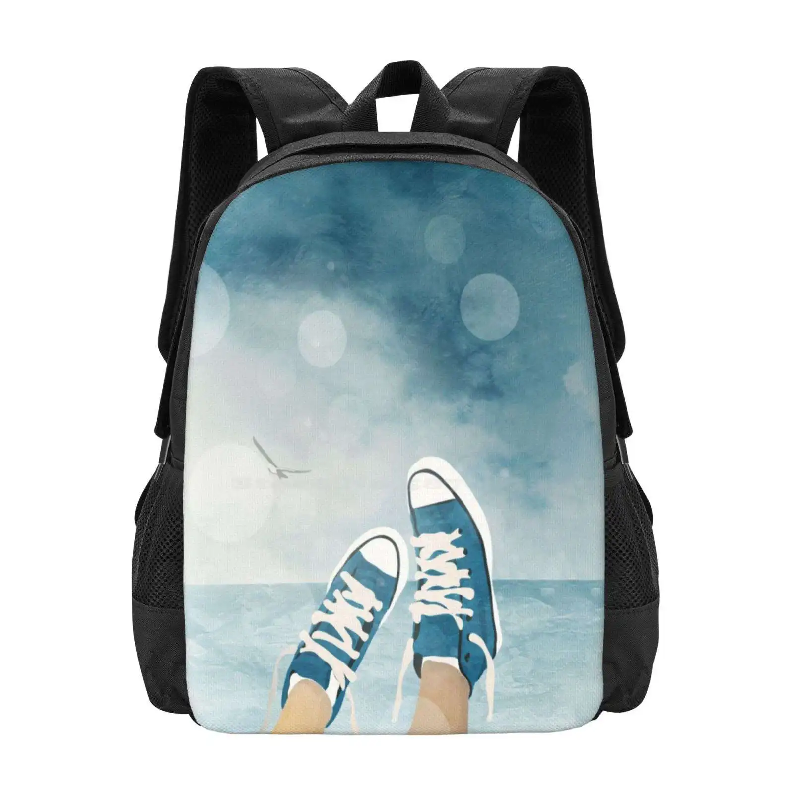 

Синий Лидер продаж рюкзак модные сумки дизайн интерьера морской пейзаж пейзаж чайка птица солнечный синий иллюстрация искусство векторное искусство