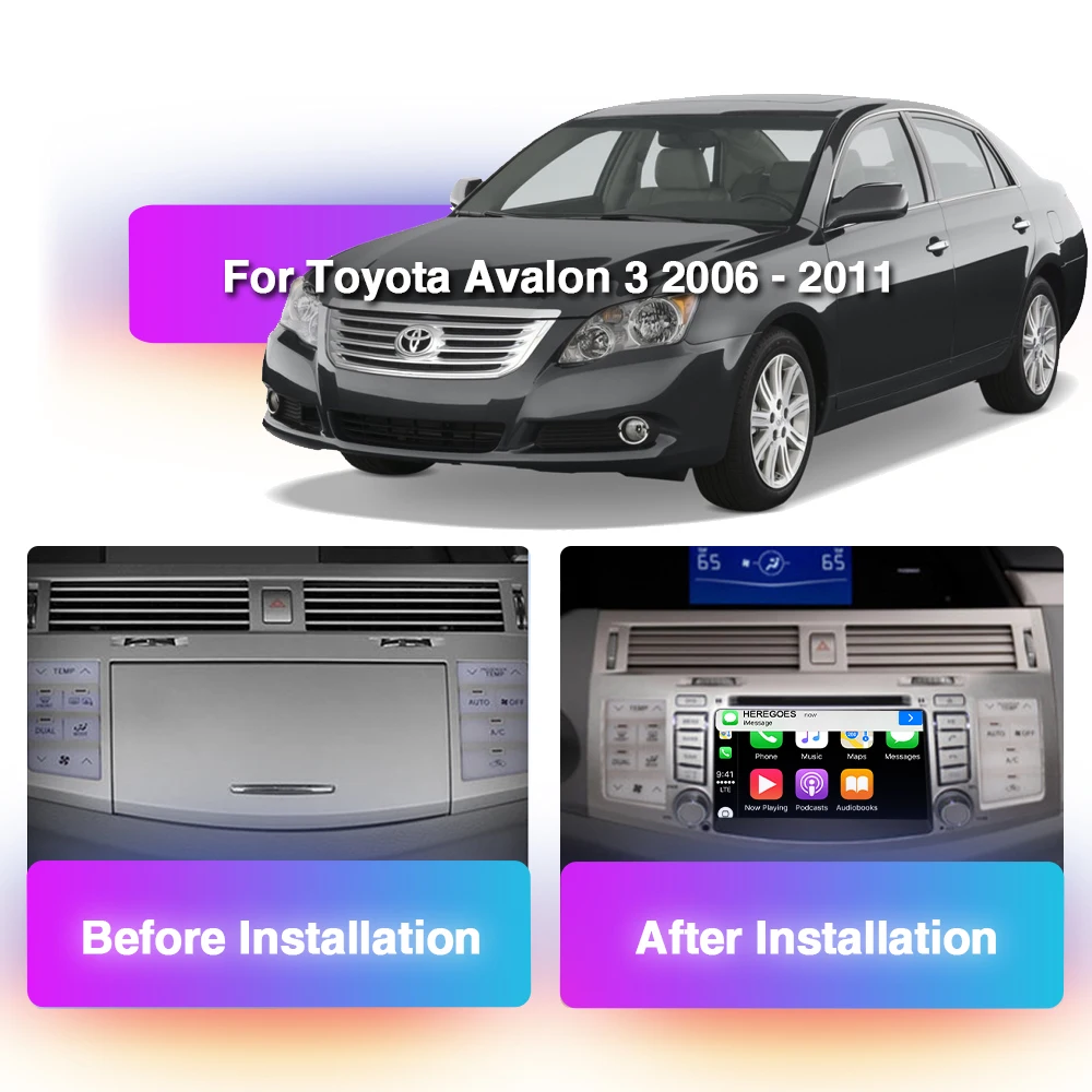 Wireless Carplay DSP 8 +128GB Android 11.0 Car Radio For Toyota Avalon 2006-2011 GPS Multimedia Player Stereo Wifi Navigation