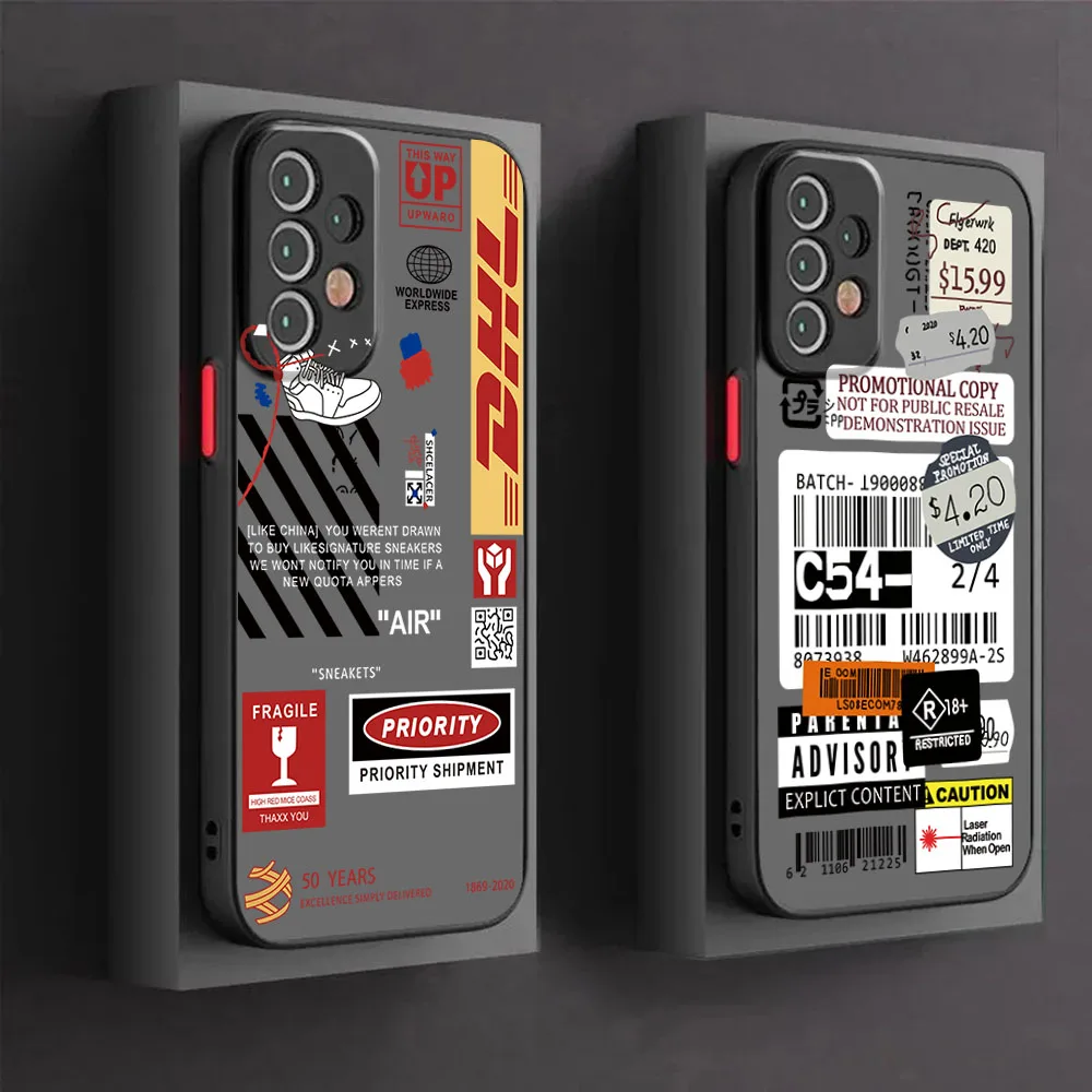 جراب هاتف شفاف بلوري ، مناسب لهاتف S24 ، S23 ، S22 ، S21 ، S20 ، S10 ، A54 ، A71 ، A72 ، A73 ، Note20 ، بيع ، ملصق لوجستي ، مطفي ، بيع