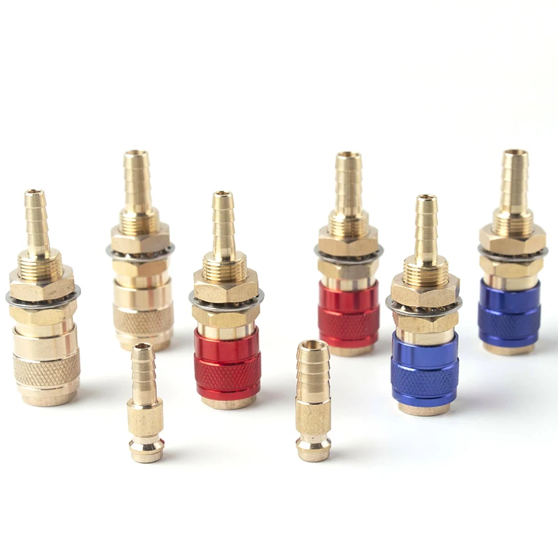 Water Cooled Gas Adapter Quick Connector M6/M8 TIG/MIG Welding Torch Plug for Welding Machine