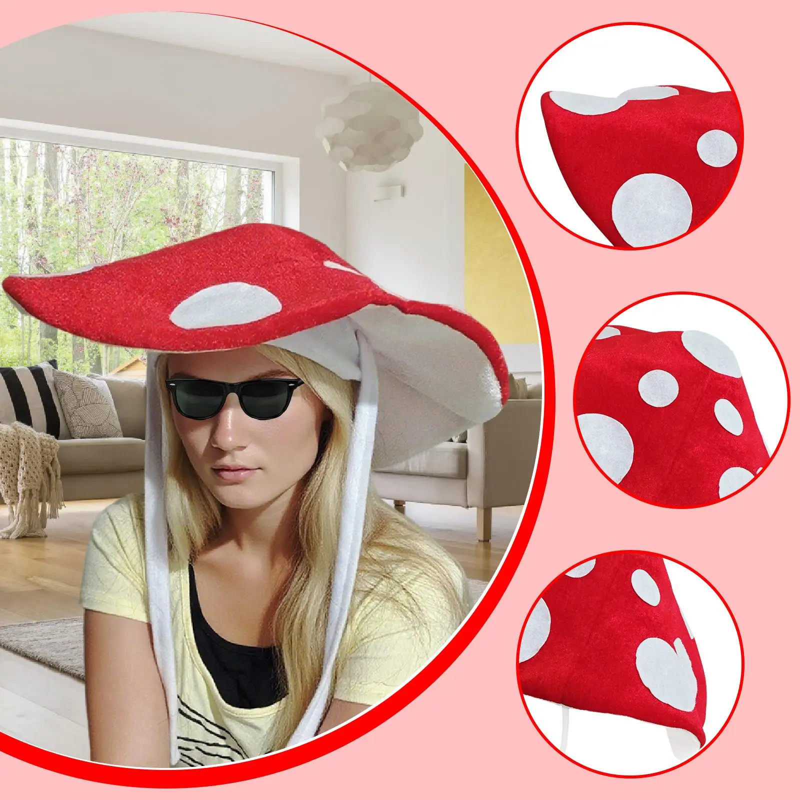 Paddestoel Hoed Prop Halloween Kostuum Cosplay Accessoire voor Vakantie Cosplay Party