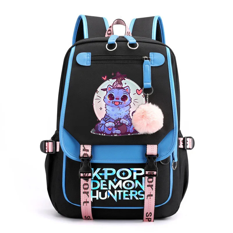 

School Backpack for Students KPop Demon Hunters Daily Bagpack 2025 Hot Movie Print Backpacks for Girl Boy Laptop Usb Port Bag