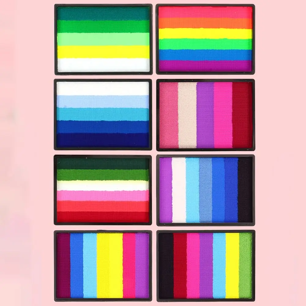 여러 가지 빛깔의 바디 페이스 페인팅 키트 방수 오래 지속되는 할로윈 메이크업 도구 무독성 빨 수있는 페이스 페인팅 팔레트