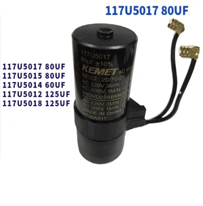 始動コンデンサコンプレッサー-kemet-220vac-80uf-117u5017-117u5015-117u5014-電解コンデンサ-ac-始動コンデンサ