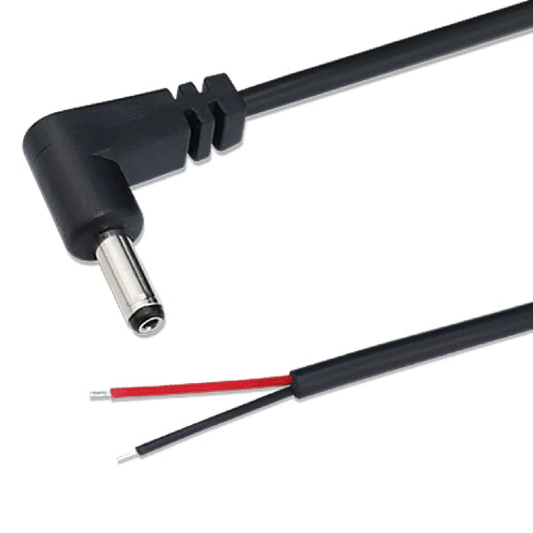 Practical (10 Pack) Replacement 3.5mm x 1.35mm 90 Degree Right Angle DC Power Male Plug Jack to Bare Wire Open End Pigtail Power