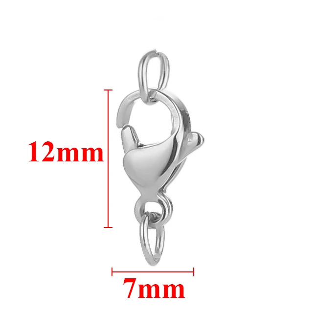 25 Stuks Rvs Kreeft Sluitingen Ringetjes Haken Connector Armband Ketting Kettingen DIY Sieraden Maken Bevindingen Levert