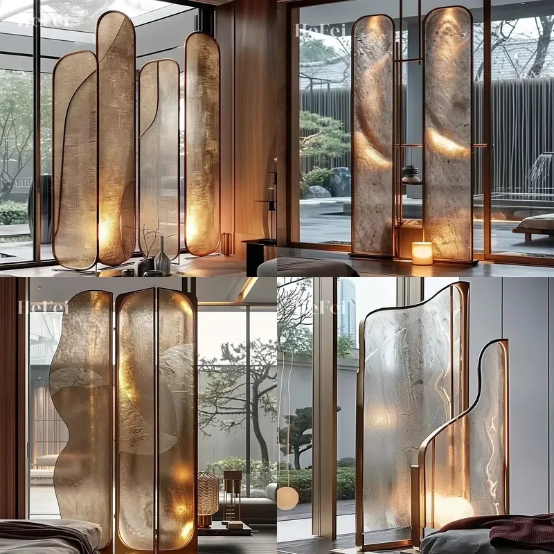 Custom Metal Wire Glass Screens, Art Glass Partitions for Restaurants/Hotels. OEM Designs Welcome