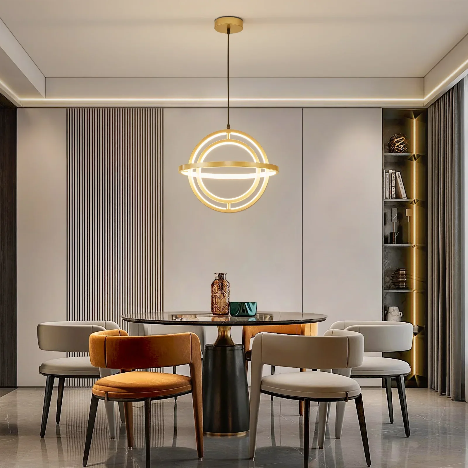 回転可能な LED シャンデリアレストラン寝室ポーチライトバー高級ランプ折りたたみ式